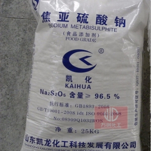 焦亞硫酸鈉，Na2S2O5，食用焦亞硫酸